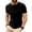 Black, variant on Mens Jacquard Henley Shirts Short Sleeve Breathable Button Down Tshirt Summer Stretchy Lightweight Comfy Daily Wear Tops Navy M