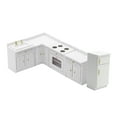 thumbnail image 1 of MERIGLARE 1/12 Dollhouse Mini Furniture Kitchen Set Cooking Table Cabinet Model for 3+ White, 1 of 9