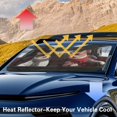 thumbnail image 6 of HUIACONG Funny Cats Print Interior Cooling Foldable Sunshade for Front Window Universal Reflect UV Sun and Heat UV Block Cover Windshield Sunshade, 6 of 7