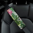 thumbnail image 4 of WYYP Flowers Leaves Comfortable Car Seat Strap Pads Seat Belt Cover Pad Ideal for Car Interior Accessories 1Pcs, 4 of 5