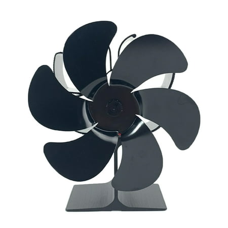 

Fireplace Stove Fan 6 Blades Heat Powered Fan Quiet Efficient for Wood Log Eco Friendly Larger Air Flow Large Room