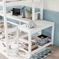 thumbnail image 6 of DreamBuck Full Size Loft Bed with Built-in Desk, Wood Loft Bed Frame with Guardrails and Ladder Platform, Space-saving Full Loft Bed Frame for Teens, Boys, Girls, Low Loft Bed, Noise Free, 6 of 9