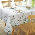 thumbnail image 4 of Spring Summer Tablecloth Rectangle 60 x 84 Inch Eucalyptus Leaf Floral Watercolor Table Cloth, Waterproof Anti Shrink Fabric Table Cover for Dining/Party/Picnic/Indoor/Outdoor, Green, 4 of 6