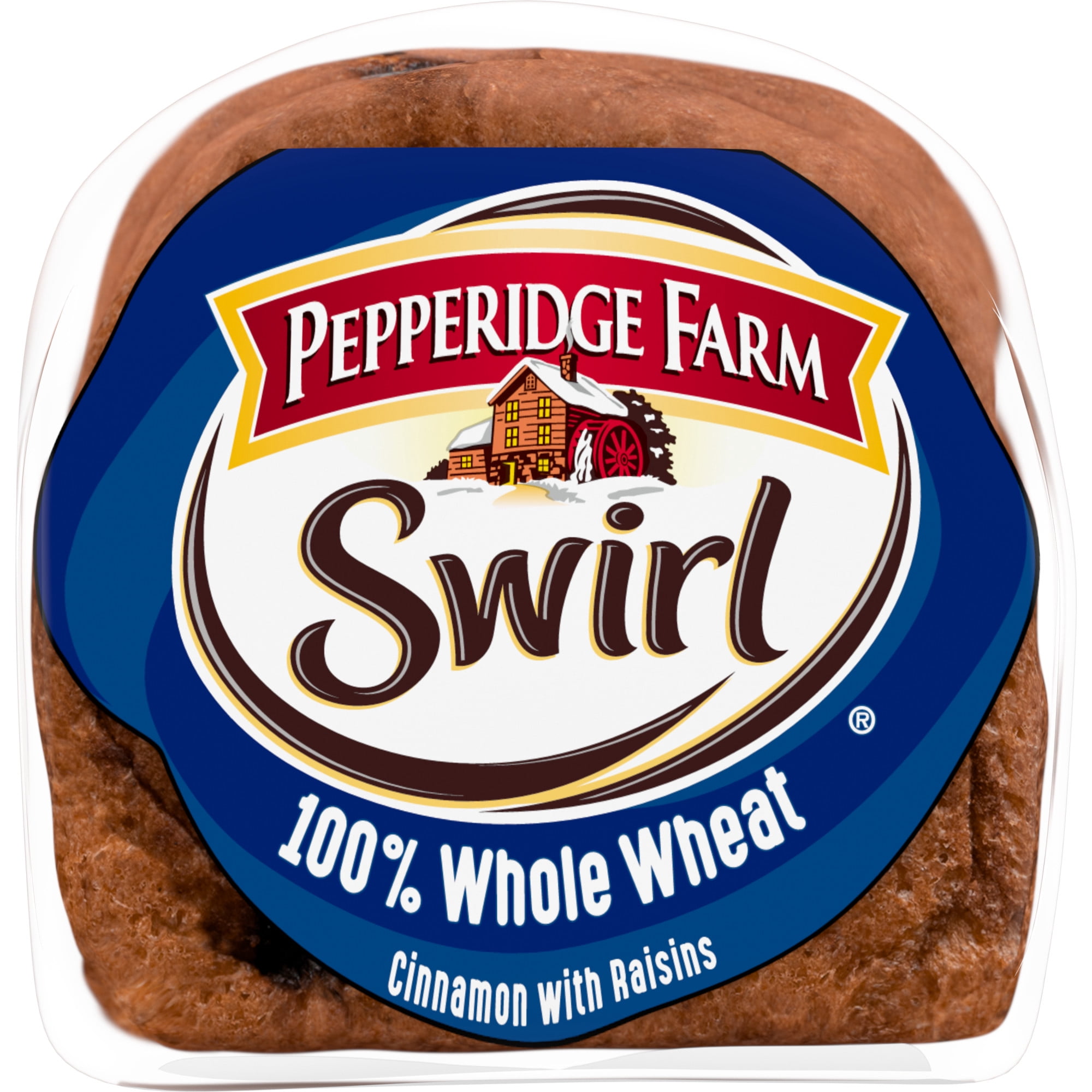 Pepperidge Farm Swirl 100% Whole Wheat Cinnamon with Raisins Breakfast Bread, 16 oz Loaf