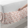 thumbnail image 2 of Rowan Bed Skirt, Tile Pattern with Juicy Ashberries in Graphic Style Vivid Fall Foliage Display, Elastic Bedskirt Dust Ruffle Wrap Around for Bedding Decor, 4 Sizes, Scarlet White, by Ambesonne, 2 of 2