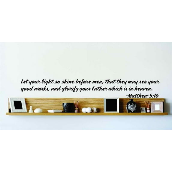 Family Let Your Light so Shine Inspirational Religious Wall Decal Decoration Matthew 5:16 Inspirational Bible Verse Lasts Years and Easily Removable - Size: 30 In(W) x 30 In(H)