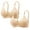 Beige, variant on LYEAA Women Bras Push up Packs of 2 No Wire Wirefree Everyday Bras Breathable Wireless Solid Color Daily Sleep Bras Comfortable Shaping Soft Stretch T-Shirt Bras Beige 38/85