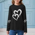 thumbnail image 5 of Posijego Kids Long Sleeve Shirts Valentine's Day Heart Graphic Tee for Girls Boys Casual Spring Cute Tops 2-15 Years, 5 of 6
