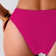 thumbnail image 7 of yueewhu Strappy Bikini Bottoms for Women Full Coverage Bathing Suit Bottoms Low Raise Swimsuit Bottoms (Hot Pink, XL), 7 of 7