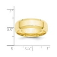 thumbnail image 4 of Auriga 10k Yellow Gold 7mm Beveled Edge Comfort Fit Wedding Band for Women Size- 13, 4 of 6