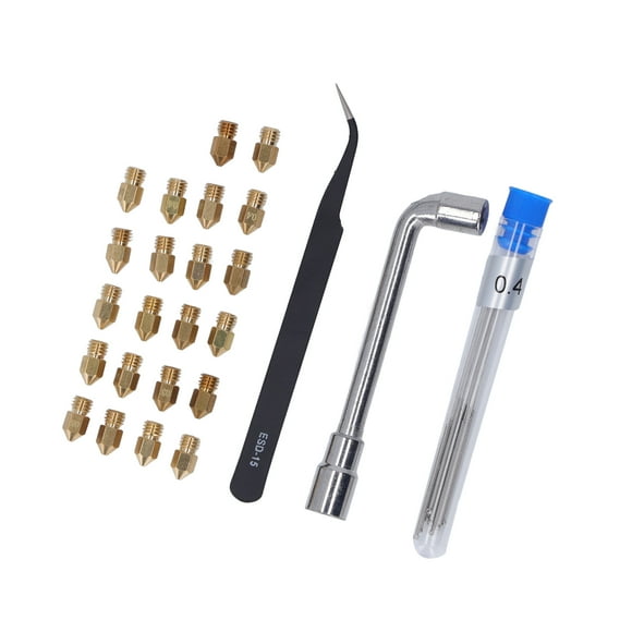 3D Printer Nozzle Set, 3D Printer Nozzles Flexible Long Service Life No Breaking For Ender