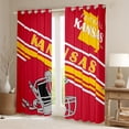 thumbnail image 2 of Erosebridal Sport Footabll Curtains Pack of 2 (52x63),Ball Game 30%-50% Blackout Curtains for Bedroom,Teenager Bedroom Decor(Kansas), 2 of 6