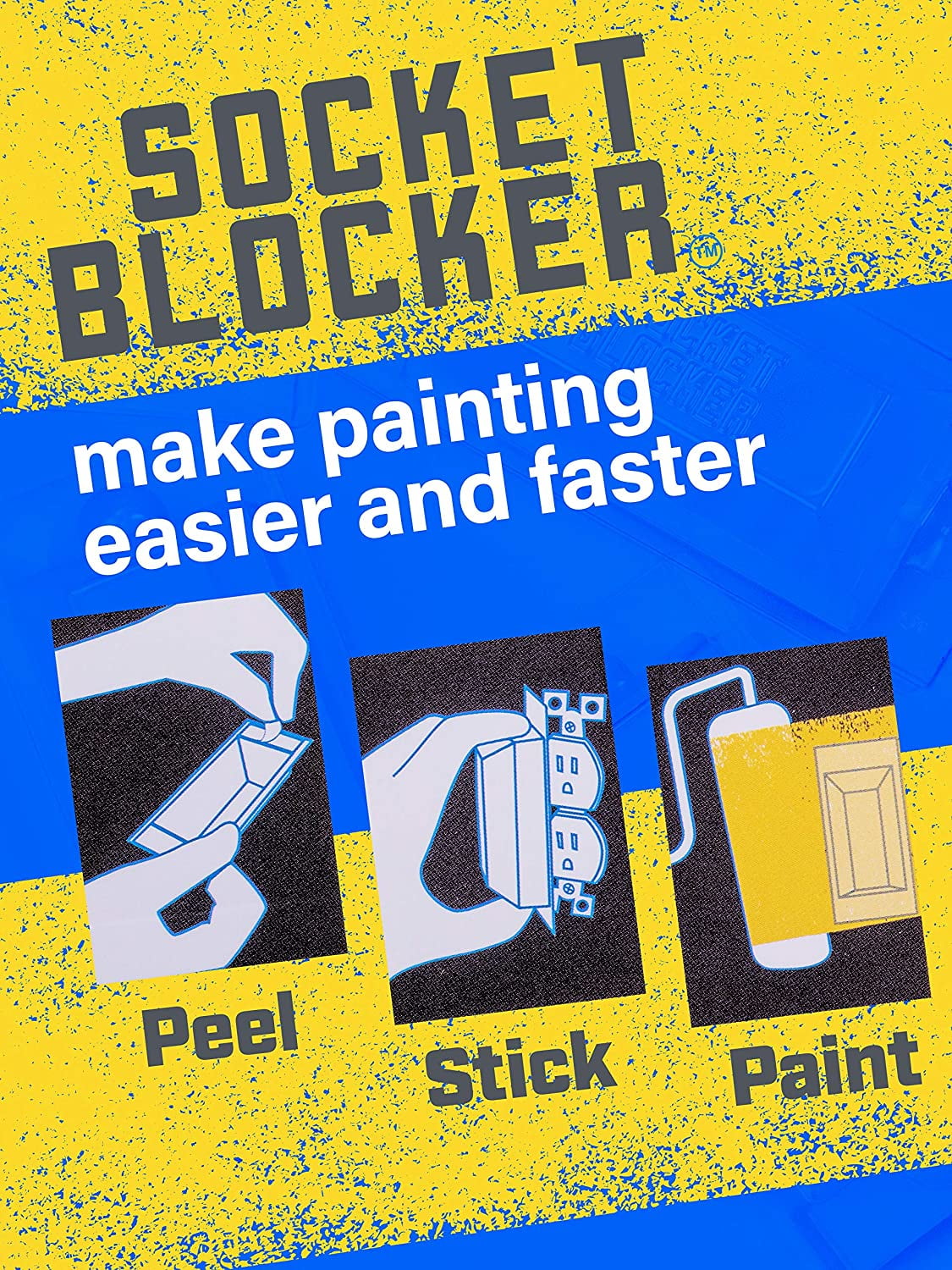 Socket Blocker – The Smarter Outlet Cover for Drywall & Painting – Better Than Tape for Remodeling & DIY Projects - 60 Pack