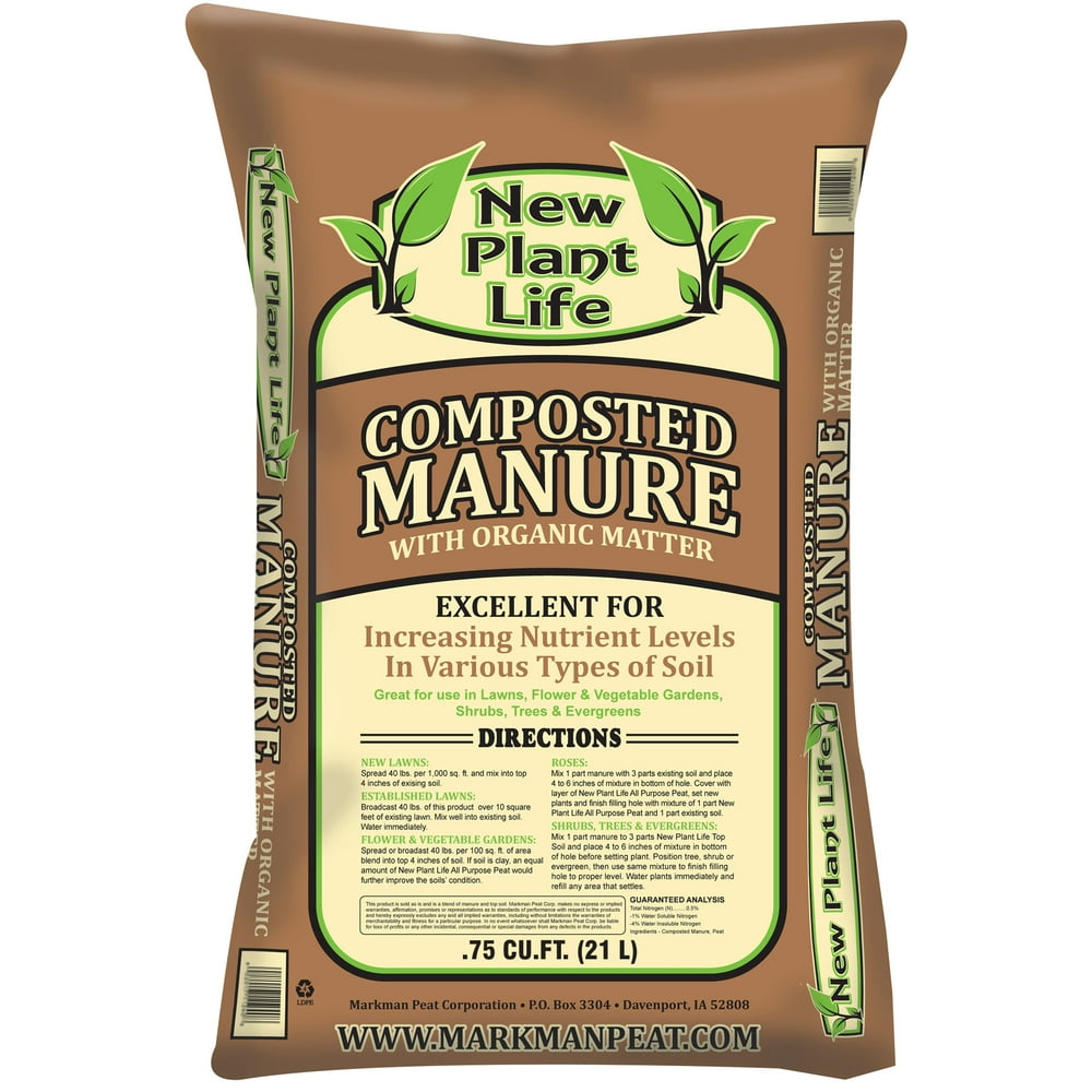 NPL Composted Manure with Organic Matter, .75 Cubic Foot