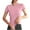 Pink., variant on Akafmk Plus Size Womens Workout Tops,Athletic Tees Shirts,Short Sleeve Tops Solid Color Slim Fitting Round Neck Casual Gym Running Tops