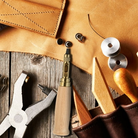 MLINS 6 Pcs Hole Belt Automatic Hole Puncher Leather Punch Tool Automatic Hollow Punch