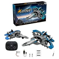 4DRC V17 RC Aircraft, 2.4GHz Foam RC Plane, Helicopter & Quadcopter with Cool LED Lights and 360° Rotating Function