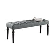 thumbnail image 5 of Newboti Furniture Leviton Fabric Tufted Turned Leg Dining Bench, Gray 75411, 5 of 5