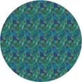 thumbnail image 1 of Ahgly Company Machine Washable Indoor Round Transitional Blue Jay Blue Area Rugs, 6' Round, 1 of 7