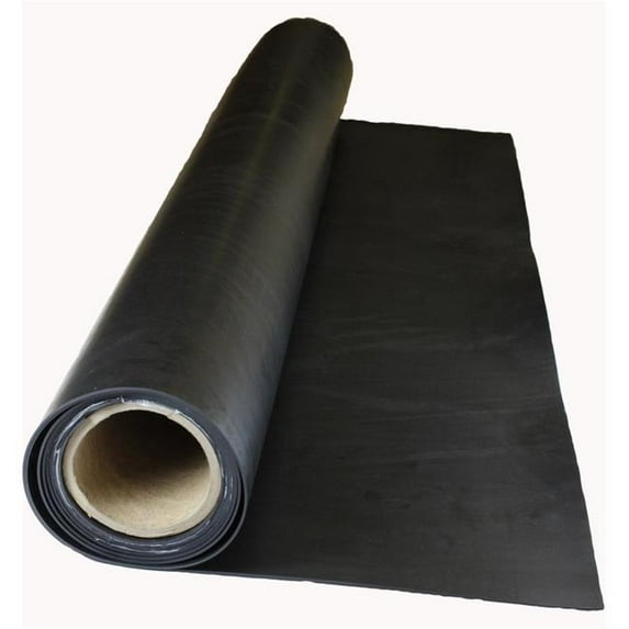 E. James 1500-1-16X6X5 6 in. x 5 ft. SBR Rubber Roll - 70A Plain Backing - 0.062 in. Thickness