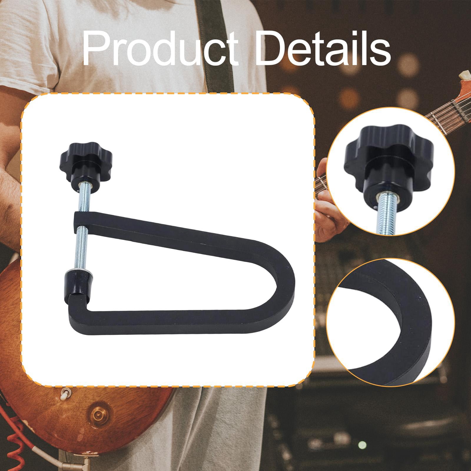 LeeQinersw Guitar Bridge Clamp Bass Practical Sturdy Rustproof Luthier Gadgets Fittings