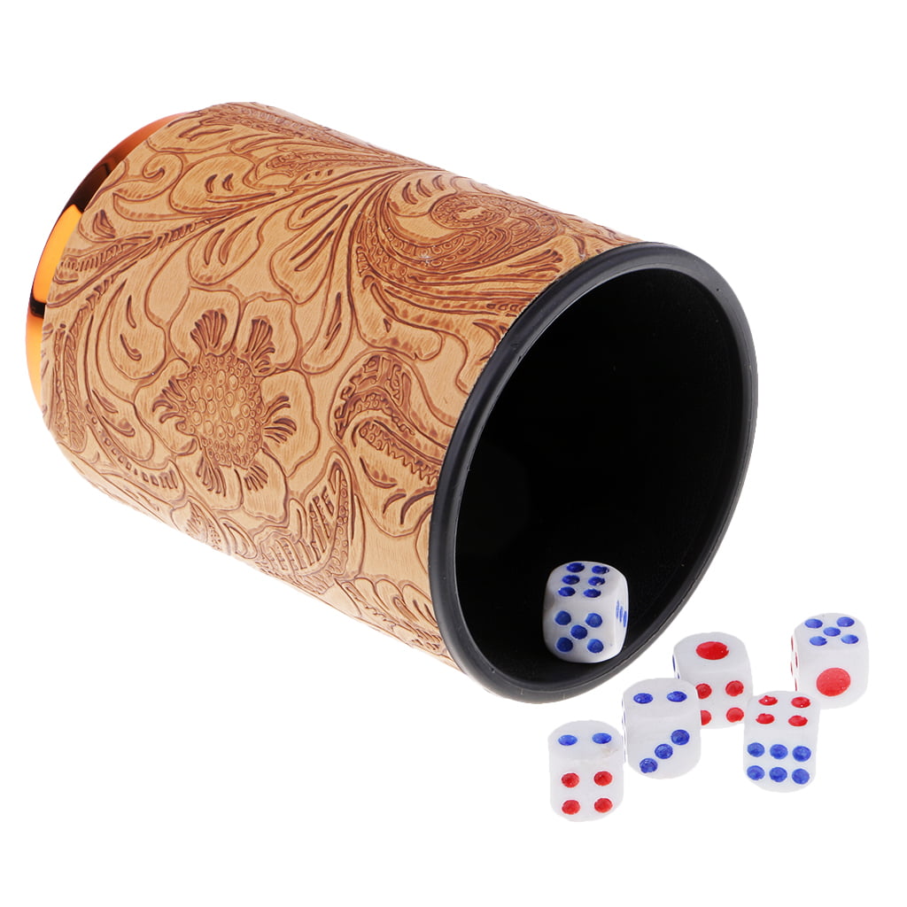 Dice Shaker Dice Decider Hand Shaking Leather Dice Cup KTV Games Too #15 