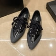thumbnail image 1 of Zapatos de mujer, primavera otoño 2022, nuevos zapatos de mujer con punta en pico y encaje cruzado, suela de goma blanca, zapatos informales de fondo suave para mujer 40 Gao Jinjia LED, 1 of 2