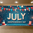 thumbnail image 5 of Red White Blue Banner Fourth of July Decoration Patriotic Theme Independence Day Banner for Party Celebration Outdoor Indoor Event, 5 of 8