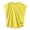 Yellow, variant on Ahuyic Womens Plus Size Top,Womens Summer Blouse,Ladies Loose And Spring And Summer Lantern Sleeves 3/4 Quarter Sleeves Round Neck Brown XXL