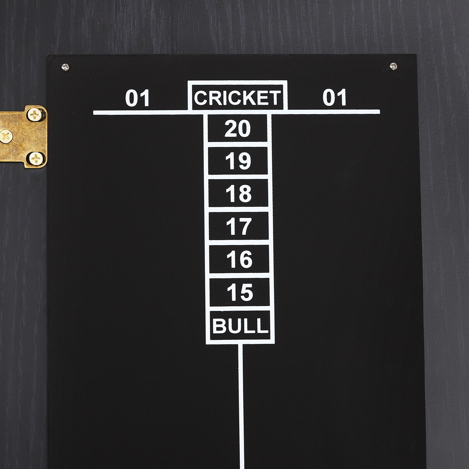 Wall mounted Wooden Dart Board Wall-Mounted Cabinet Dart Boards Set & 6 Dart for Adults Black