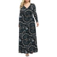 thumbnail image 3 of Cuteduck Women's Plus Size Casual Long Sleeve Dress V neck Loose Maxi Dress with Pockets 2XL-5XL, 3 of 4
