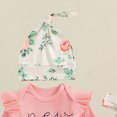 thumbnail image 5 of TOWED22 Newborn Infant Baby Girl Clothes 4Pcs Outfits Ruffle Romper Floral 4Pcs Pants Sets Toddler Girls Clothing Set,3-6 M, 5 of 7