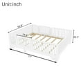 thumbnail image 5 of Mirightone Full Floor Bed with Door & Rail, Low-Profile Montessori Floor Bed Frame, Full Size Floor Bed with Removable Doors, Wood Bed with Rails, No Box Spring Needed (White), 5 of 5