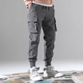 thumbnail image 5 of Pantalones de correr informales para hombre, ropa de calle, pantalones Cargo con múltiples bolsillos, pantalones de chándal para gimnasio y Fitness, moda fina, 2020, 5 of 5