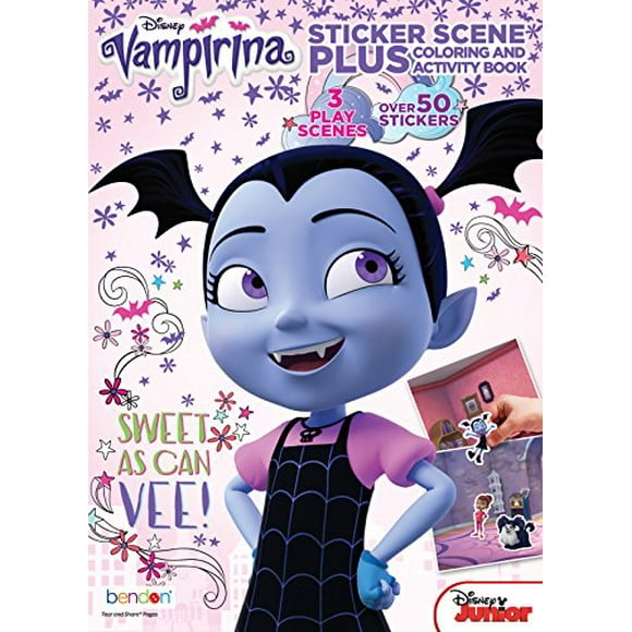 Bendon Sticker Scene Plus Coloring and Activity Book, Vampirina