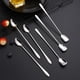 thumbnail image 3 of GOOHOCHY 2 unids de acero inoxidable Café con agitación de la cuchara Postre cucharas de mango largo Spoons, 3 of 7