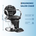 thumbnail image 3 of Garvee Chaise de Salon pour Coiffeur, Chaise de Salon Inclinable Pivotante à 360° avec Appuie-Tête Réglable, Pompe Hydraulique Robuste, 3 of 9