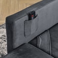 thumbnail image 4 of Single Sofa Bed Chair, 2-1 Convertible Lounge Sleeper Chair with Metal Legs and Pillow, Velvet Fold Out Sofa Couch, 300 LBS Capacity for Bedroom, Living Room, 4 of 7
