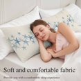 thumbnail image 5 of Blue Teal Coastal Body Pillow Cover 20 x 60 Inch Decorative Pillow Cover Summer Beach Starfish Vintage Lumbar Pillowcase Seasonal Rectangle Cushion Case for Couch Sofa Bed Living Room, 5 of 9