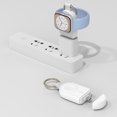 thumbnail image 4 of [Blanco] Nuevo mini llavero cargador reloj portátil Apple Watch banco magnético adecuado para soportar Apple Watch Series1-9/SE1-2/Ultra/Airpods, 4 of 9