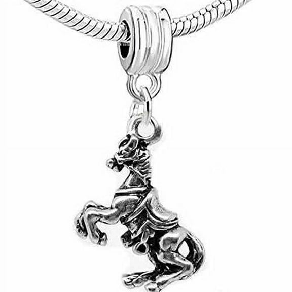 Horse 3D Dangle Charm European Bead