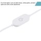 thumbnail image 4 of Uxcell 11'' Interruptor de atenuación táctil DC 24V Cable ABS Plástico Blanco, 4 of 5