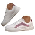 thumbnail image 3 of YLYL Sneakers for Women Men with Sequin-Embroidered Low Top Lace up Comfortable Casual Slip on Walking Shoes, 3 of 7