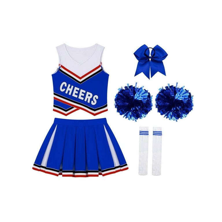 Pom Pom Red White Blue Cheerleader Costume Accessory Pom Pom Red White Blue Cheerleader Costume Accessory