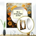 thumbnail image 3 of Designart "A Melody of Gold The Marigold s Beauty III" Floral Gold Large Square Mirror - Square Bedroom Mirror Printed Wall Decor - Traditional Square Printed Wall Mirror Art, 3 of 5