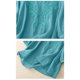 thumbnail image 4 of Camiseta de manga corta con cuello en V y bordado para mujer - Top fino y transpirable de alta densidad, mezcla de lino, M-XXL, 4 of 5
