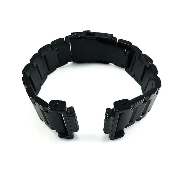 Metal Replacement Band, Stainless Steel Strap, Black Links