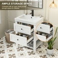 thumbnail image 5 of Eclife 24-Inch Small Bathroom Vanity with Ceramic Sink Top, 2 Drawers, and Faucet, 5 of 8