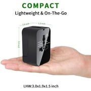 International Universal All In One Worldwide Travel Adapter Wall Charger AC Power Plug Adapter with Dual USB Charging Ports for USA EU UK AUS European Cell Phone Laptop