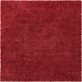 thumbnail image 5 of Unique Loom Davos Shag Collection Area Rug - Solid (7' 10" Square Poppy), 5 of 7